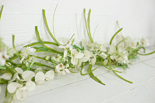 28971 - 4ft Garland--CR/GR Wild Flowers and Silver Dollar