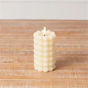 LED Cream Bubble Candle