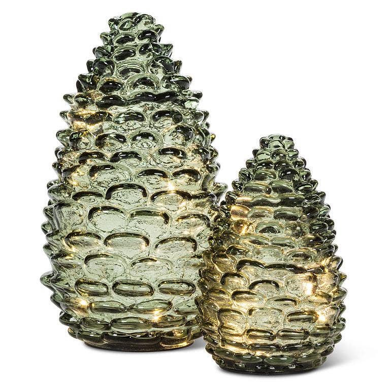 Large Pinecone LED Light: Amber
