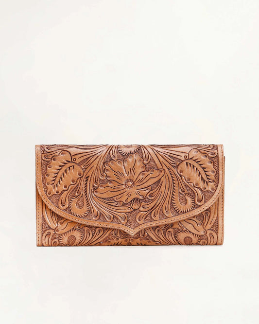 Loyal West - Gloriana Wallet in Hand-tooled Leather