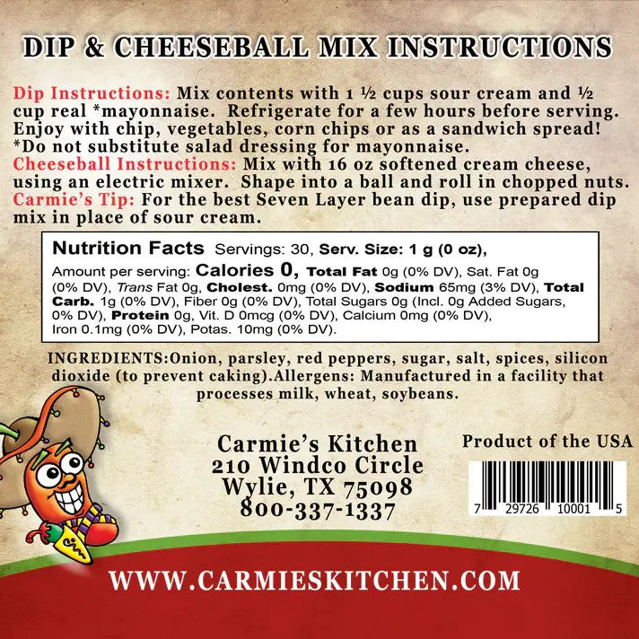 Carmie’s Kitchen - Manana Mexican Dip Mix