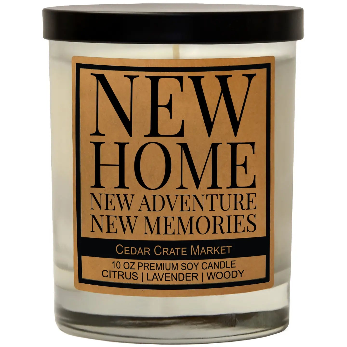 New Home New Adventures New Memories Candle