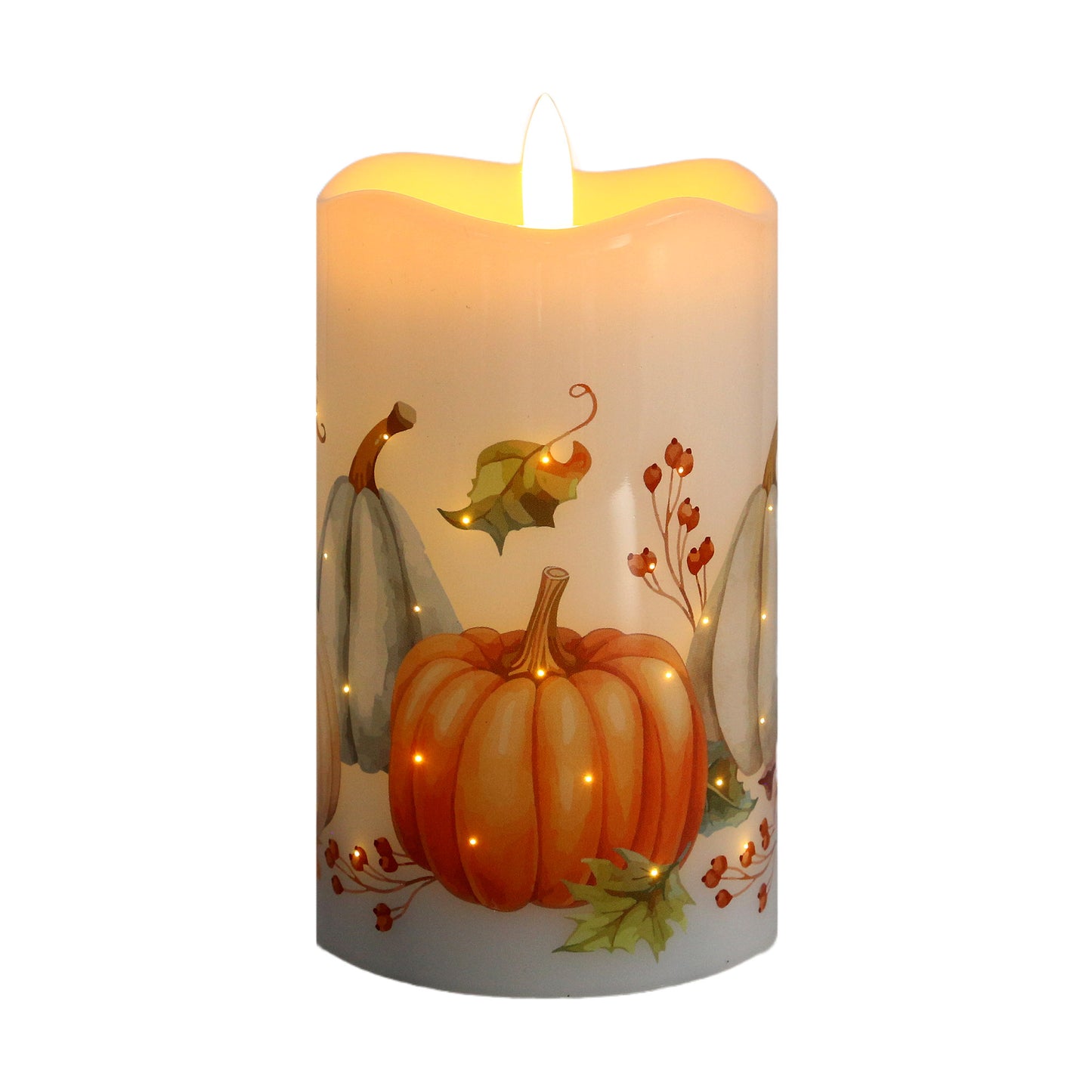 5in Fiber Optic Candle-Thanks and Giving