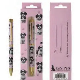 Shih Tzu Black & White Puppy Ball Point Pen