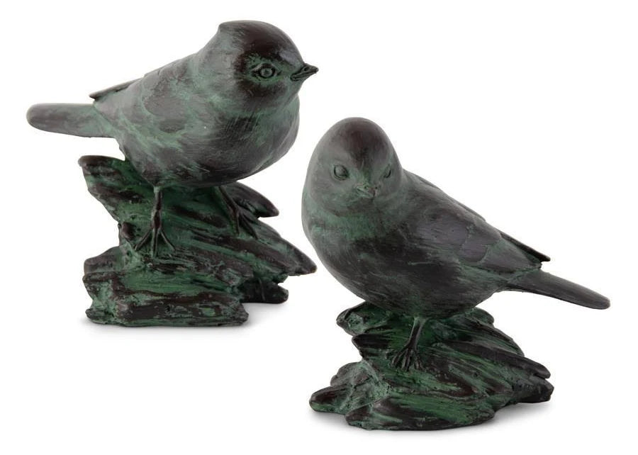 Assorted Resin Patina Green Birds
