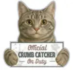 Silver Tabby Cat Chip Clip