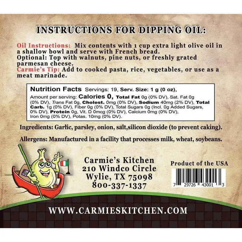 Carmie’s Kitchen - Toasted Garlic Dip Mix