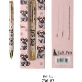 Shih Tzu Tan & White Puppy Ball Point Pen