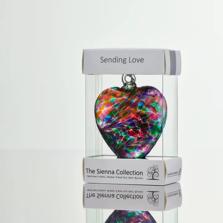 8cm Friendship Heart - Multicoloured Turquoise